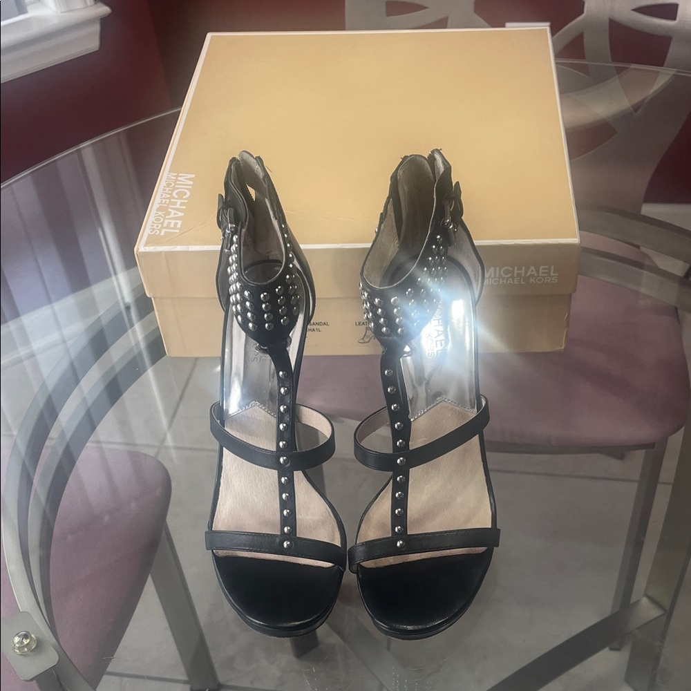 Michael Kors Black Studded Heels